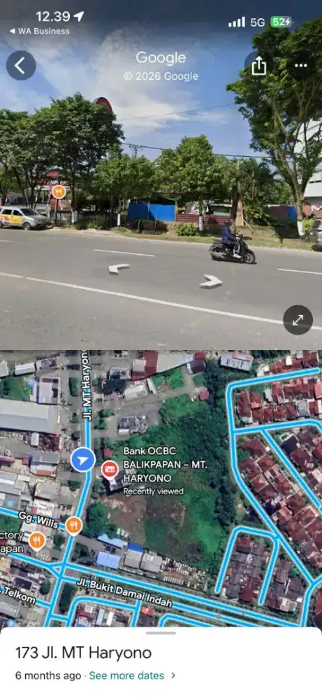 Dijual Tanah MT Haryono Balikpapan 4560m² SHM/HGB