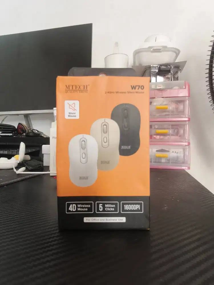 Mouse Wireless Silent MTECH W70 2.4GHz 1600 DPI (Baru)