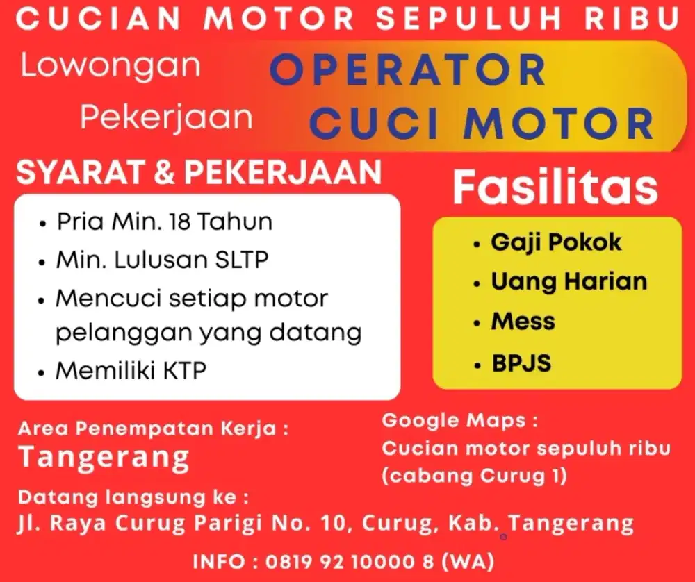Cucian Motor 10 Ribu