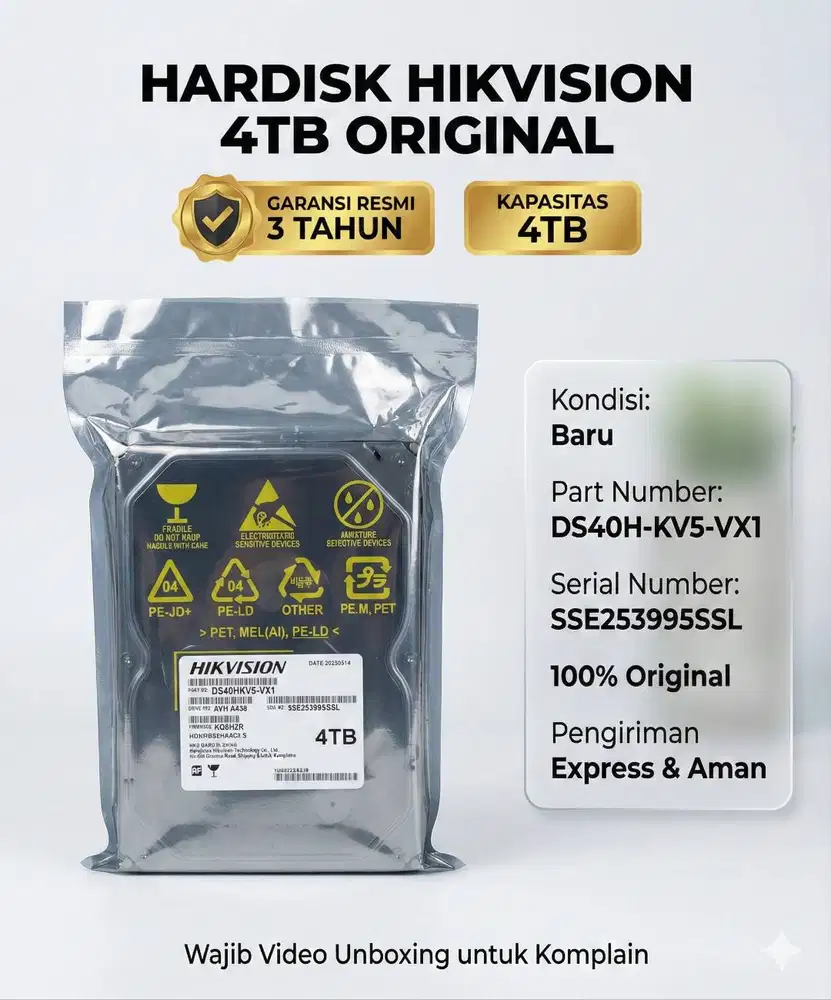 HDD HikVision 4TB New