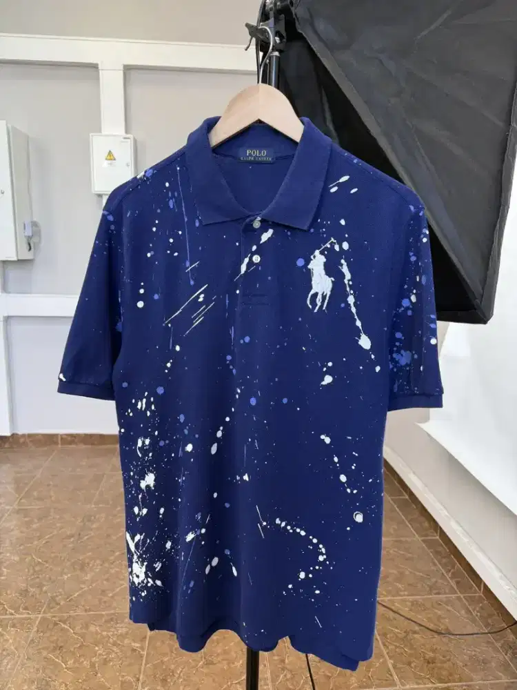 Kaos kerah RL Paint Spllater Ukuran ( M )