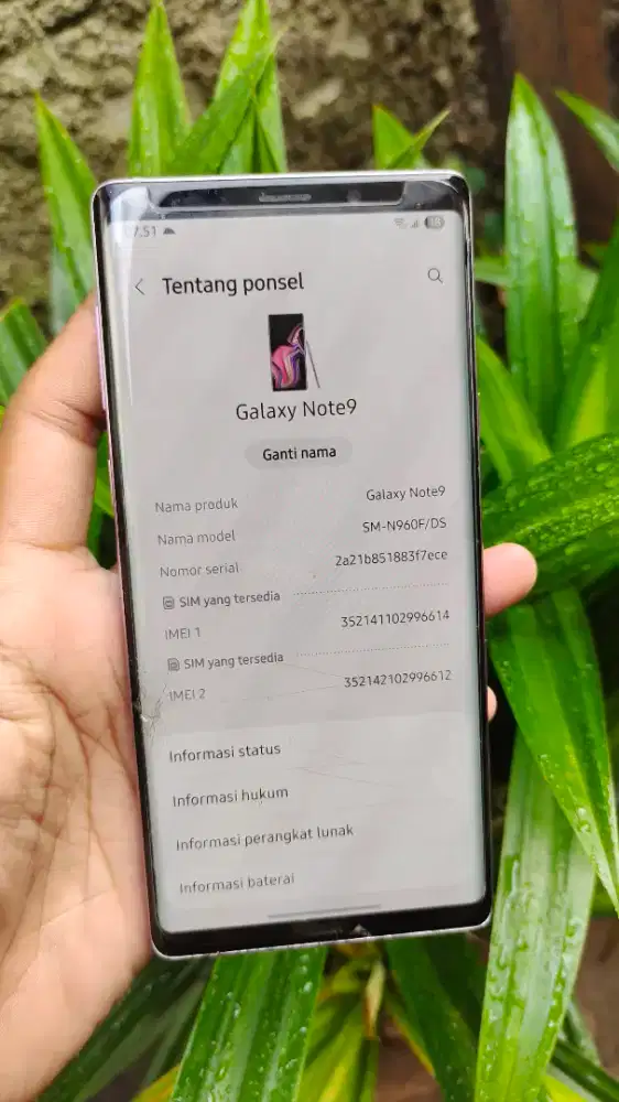 Samsung note 9 6/128 layar lengkung