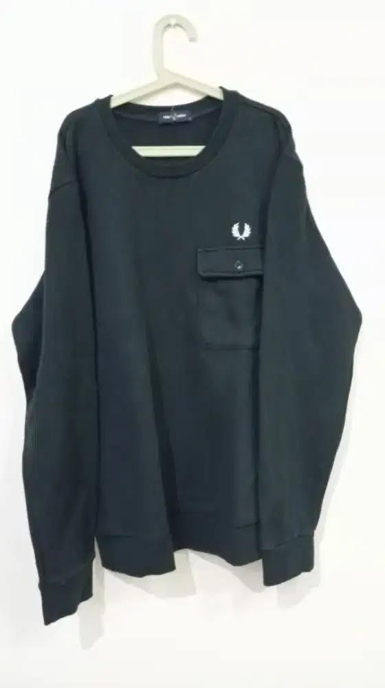 Jaket sweater sweatshirt crewneck pocket fred perry legit size xl vgc
