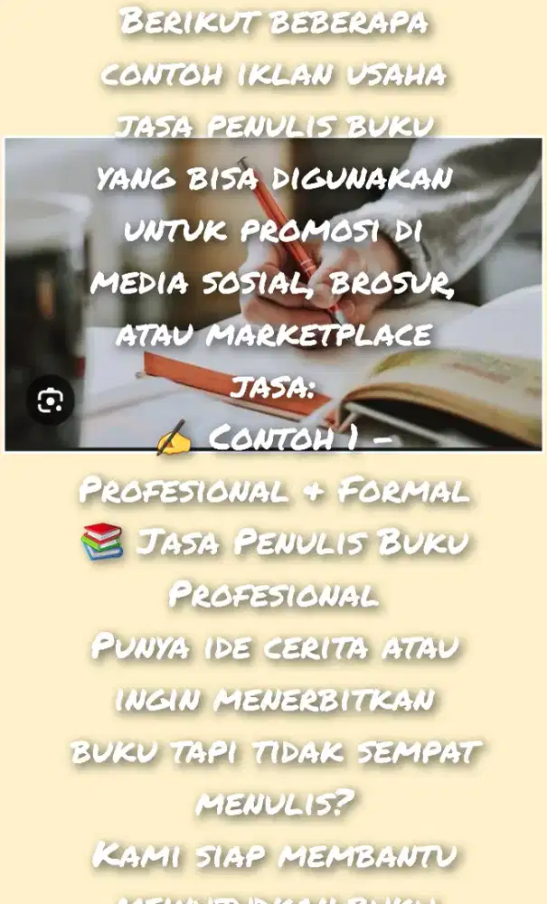Jasa penulis buku profesional