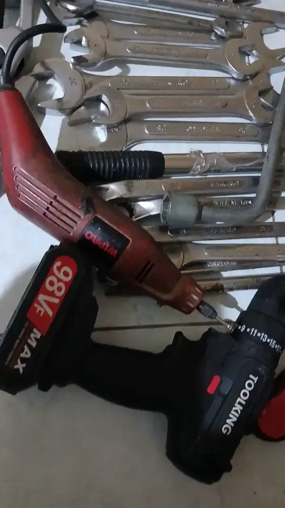 Bor Baterai kuat Tuner grinda dan kunci2 Pas Ring Tekiro dan Alat Pres