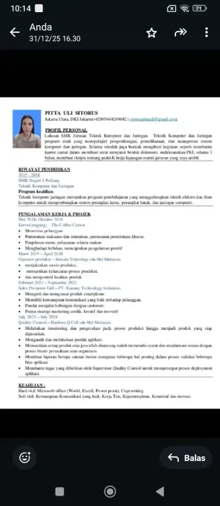 Info lokernya, apa aja yang penting halal.