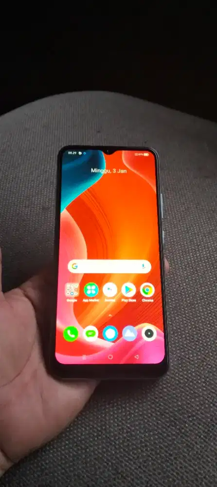 Realme C15 4G LTE 4/64 sidik jari batangan normal siap pakai