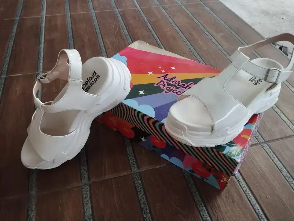 Sepatu sendal wedges adorable project uk 39 mulus