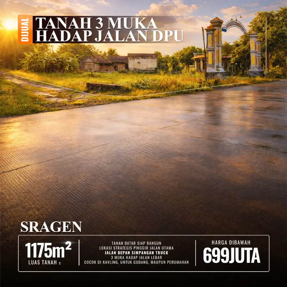 TANAH SOLO PINGGIR JALAN BELAKANG POLSEK NGRAMPAL SRAGEN JL SOLO NGAWI