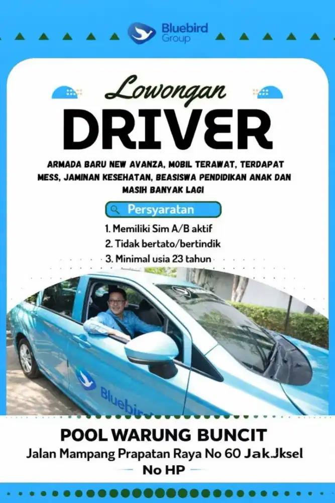 Driver blue bird Mampang