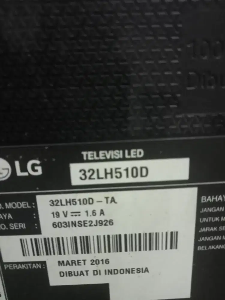 Mesin tv LG 32in