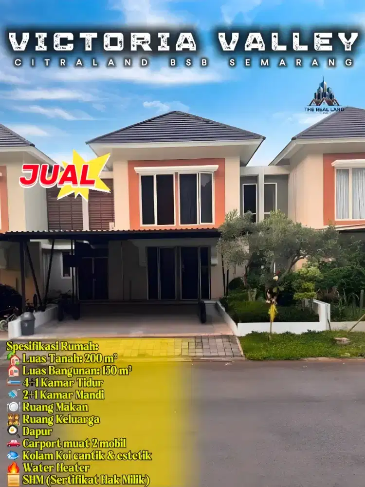 RUMAH DIJUAL VICTORIA VALLEY CITRALAND BSB SEMARANG
