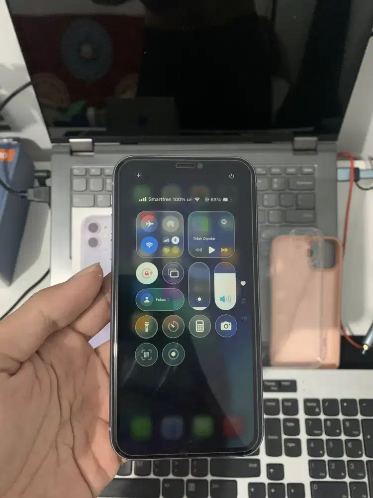 DIJUAL IPHONE 11 64GB PURPLE INTER SIGNAL PERMANENT