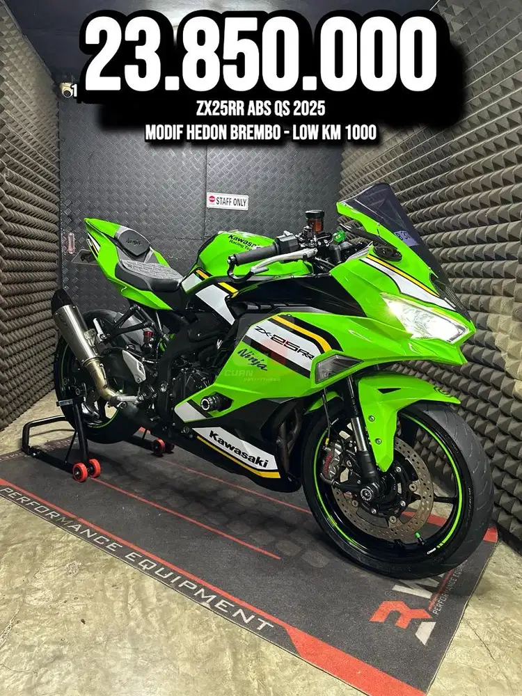 ZX25RR OR ZX 25 RR ABS QS 2025 MODIF HEDON BREMBO LOW KM 1XXX PAJAK ON