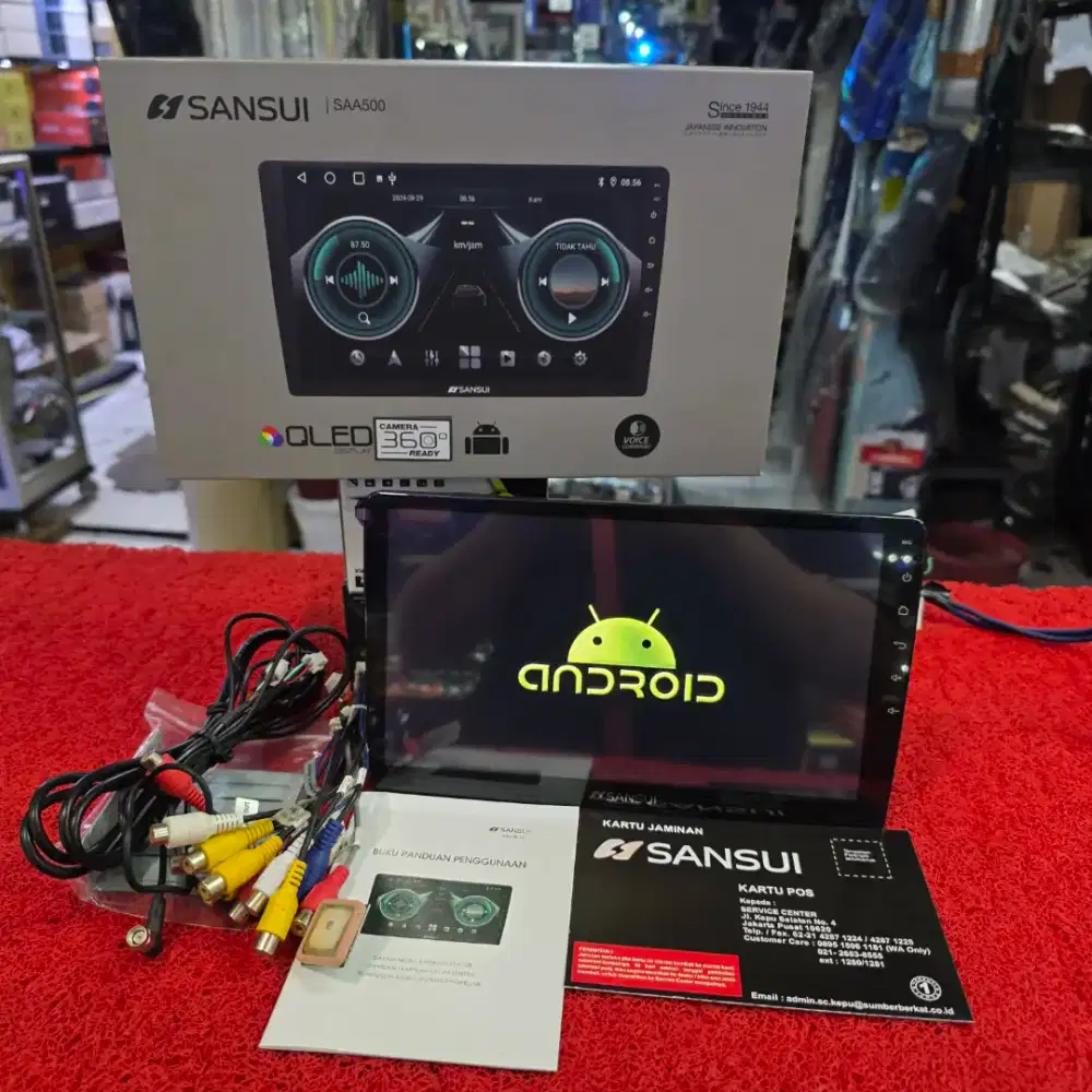 Head Unit Android SANSUI OMEGA SAA500 6GB+128GB Suport 360 QLED 10 in
