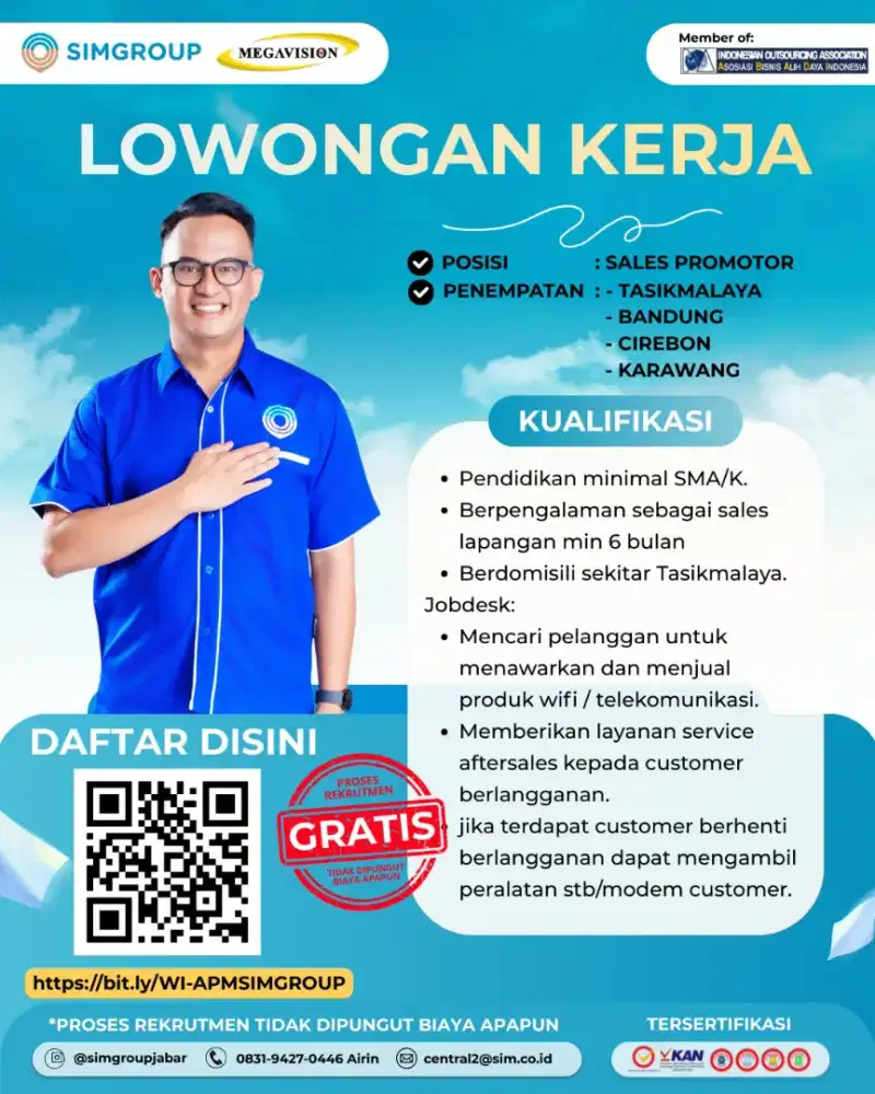 SALES PROMOTOR (WIFI MEGAVISION)