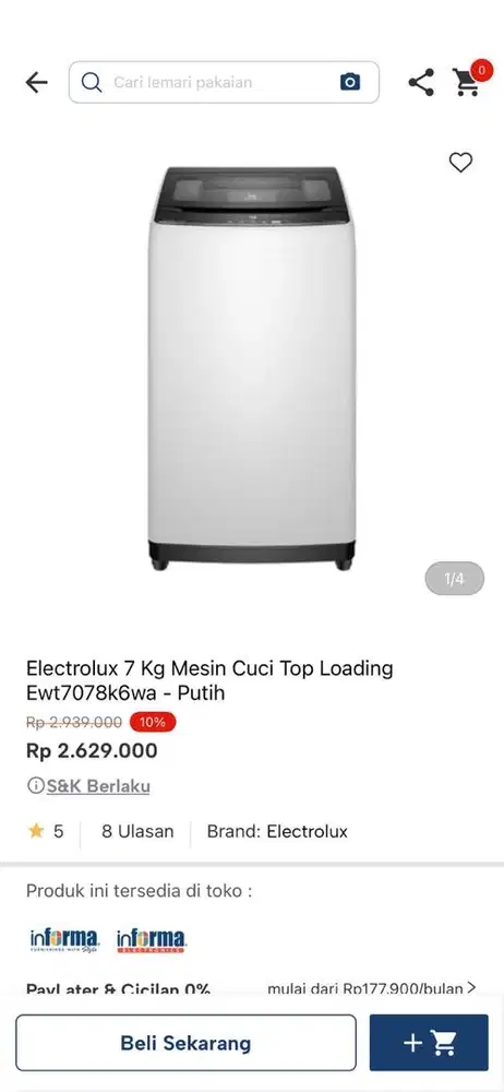 mesin cuci top loading