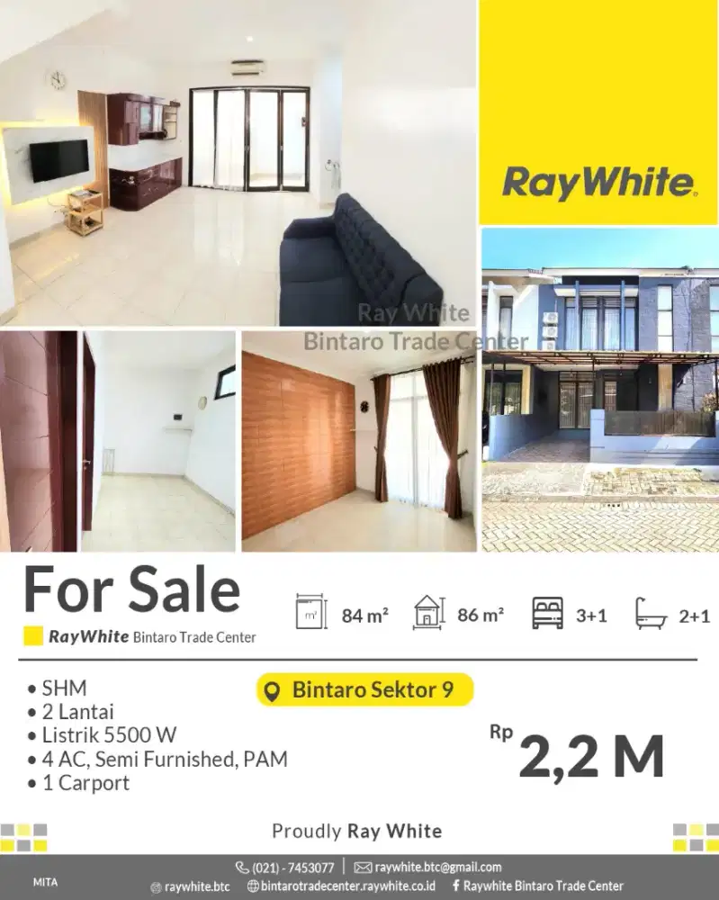 Best deal rumah FULL FURNISHED di Cluster Neo Permata Bintaro Sektor 9