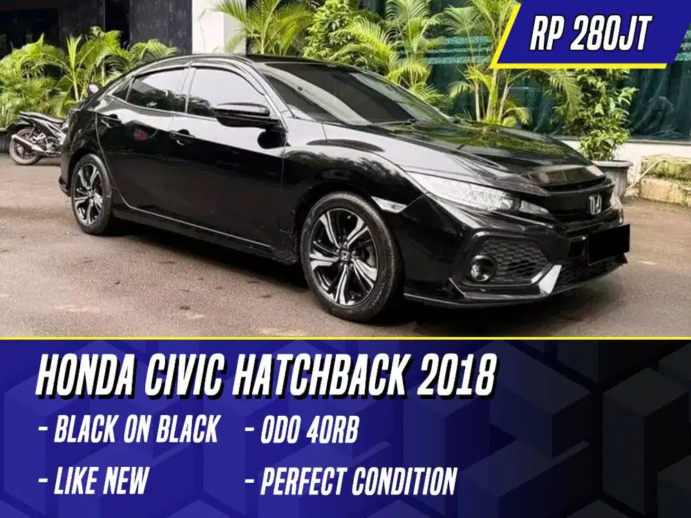 Honda Civic Hatchback 1.8 2018 Black Hitam HB