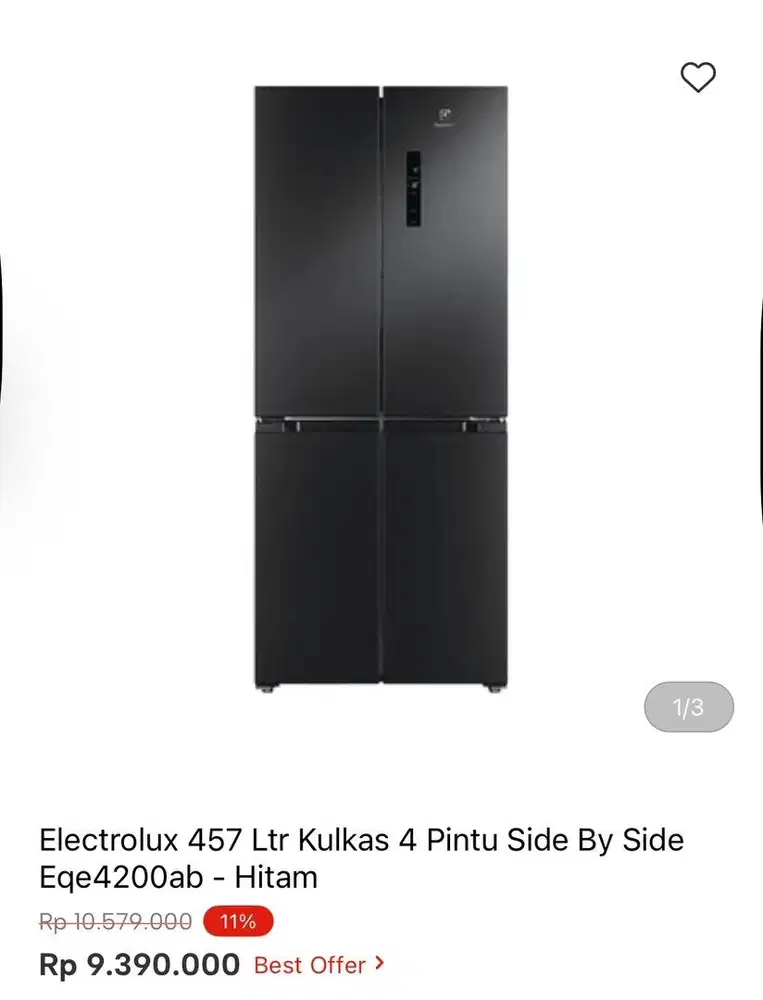 KULKAS ELECTROLUX MULTI DOOR 457liter