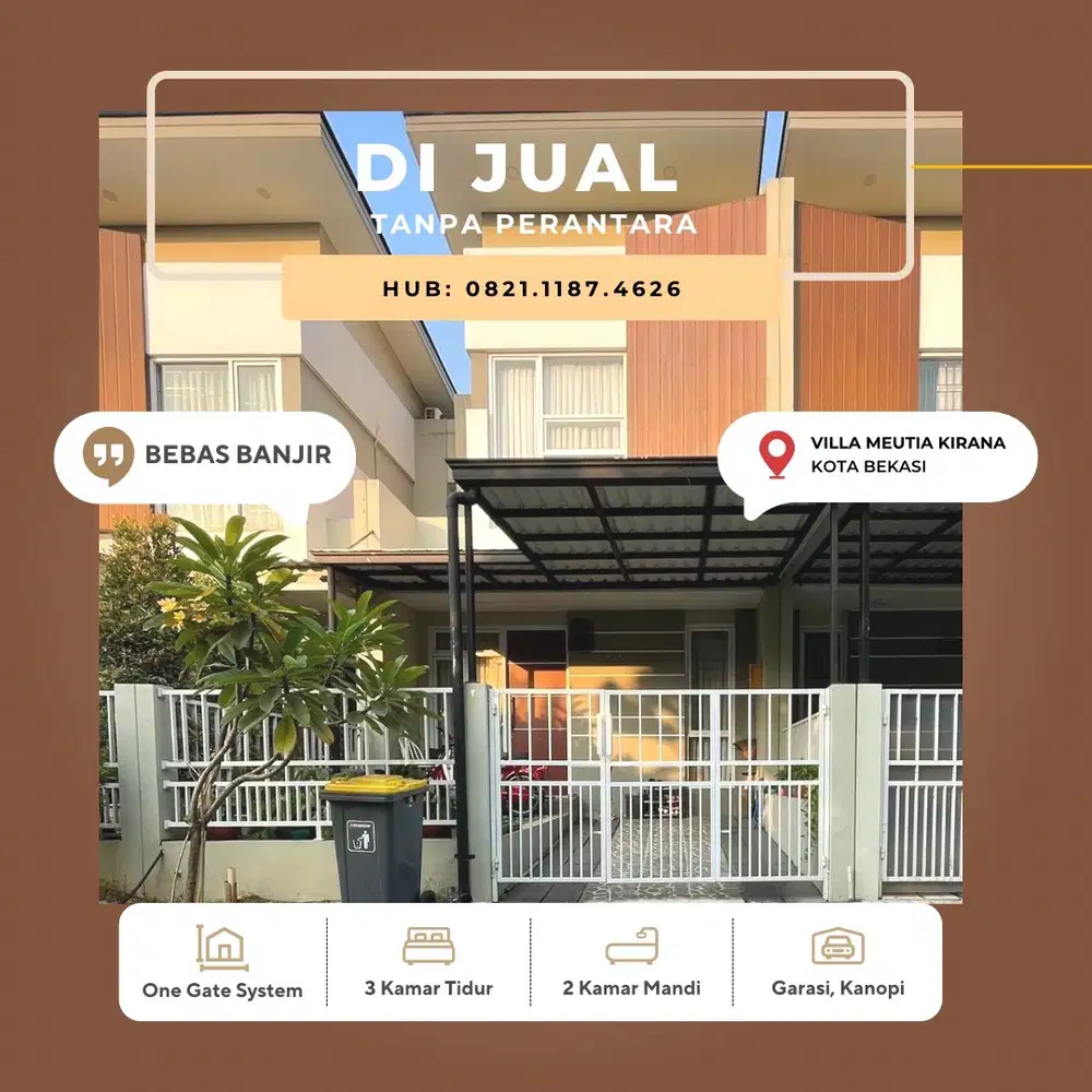 Rumah Villa Meutia Kirana Rawalumbu, Pakuwon, Summarecon. Bebas Banjir