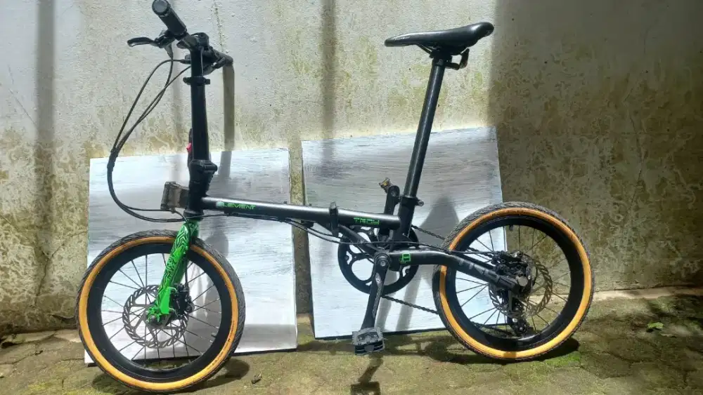 SEPEDA LIPAT ELEMENT TROY X 8 BLACK HIDRAULIC DISBRAKE & SPEED