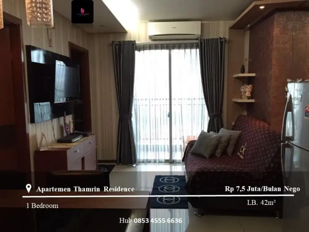 Disewakan Apartement Thamrin Residence 1BR Mid Floor Furnished