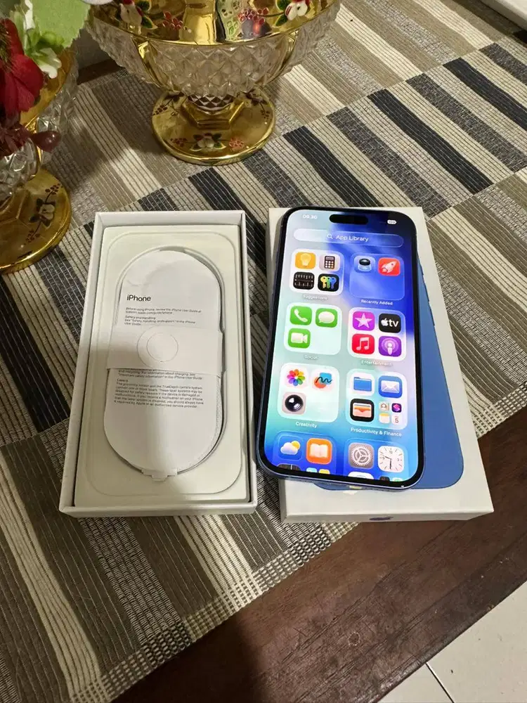 Iphone 16 128Gb Biru All Operator Bh 91% Fullset Like New