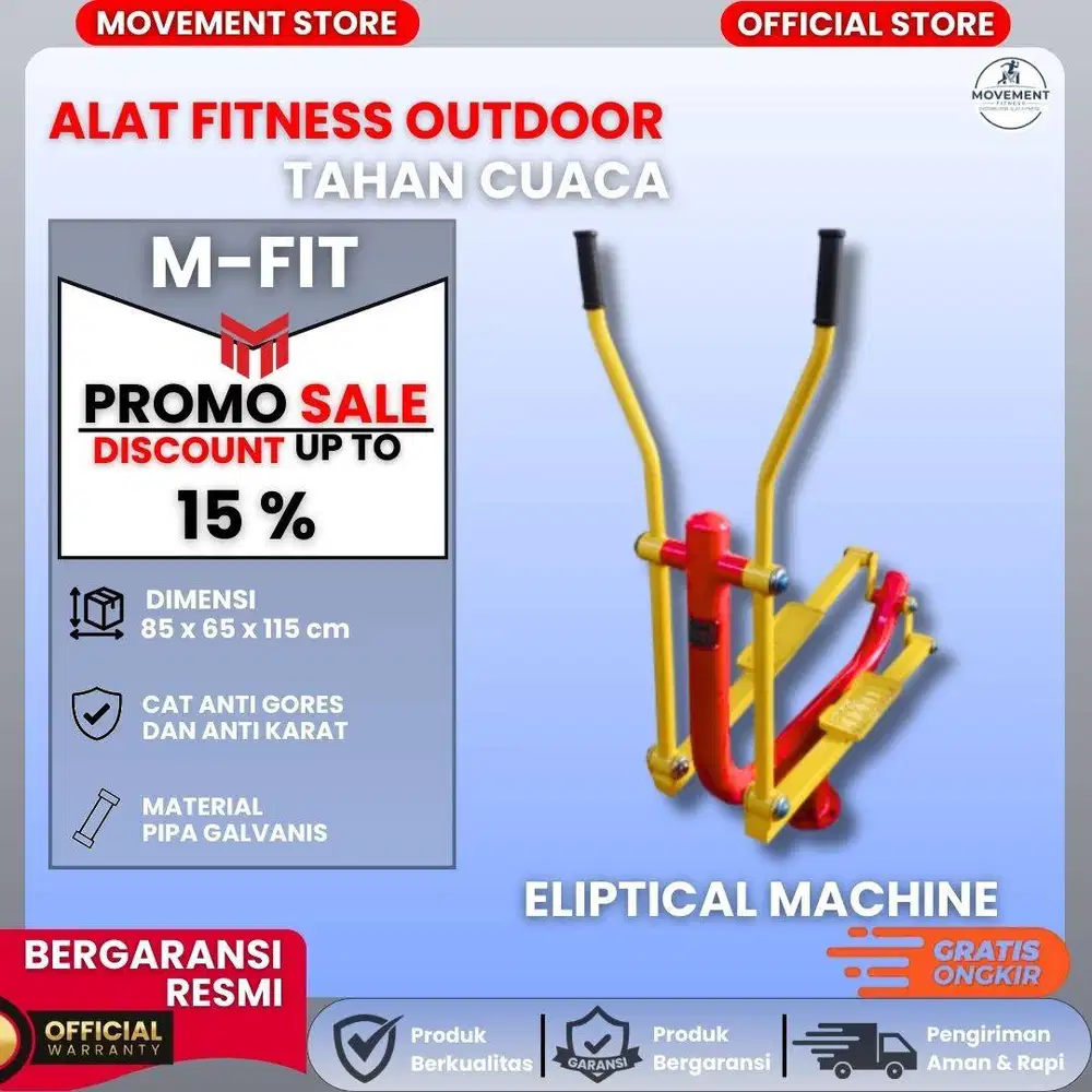 Jual Alat Olahraga Gym Taman Eliptical Machine Tahan Segala Cuaca