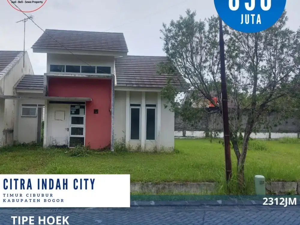 Dijual rumah hook dicitra indah city cileungsi Jonggol Rumah tinggal poles