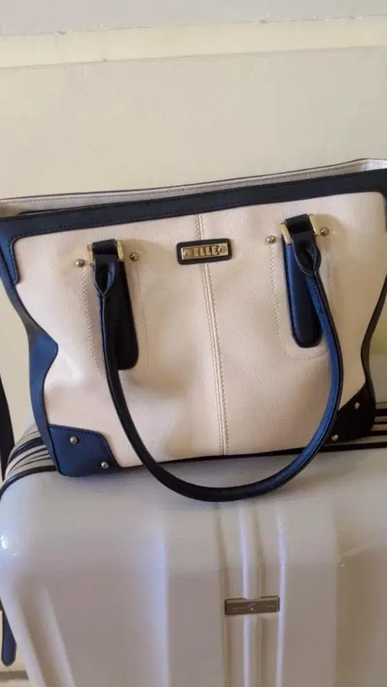 Tas ELLE wanita, cram list hitam