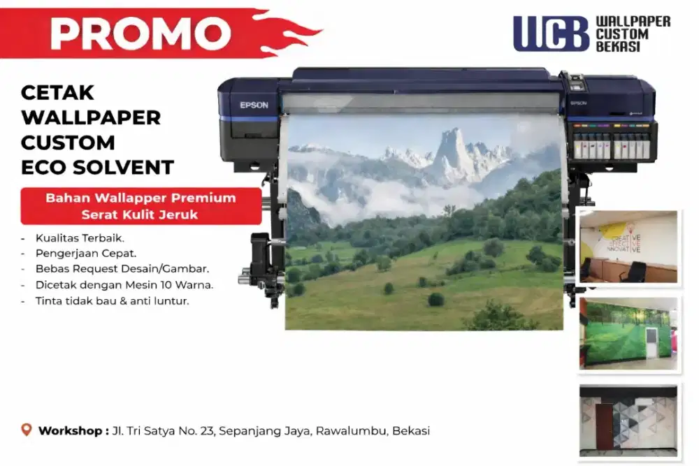 Wallpaper Custom Bekasi – Cetak Eco Solvent Premium