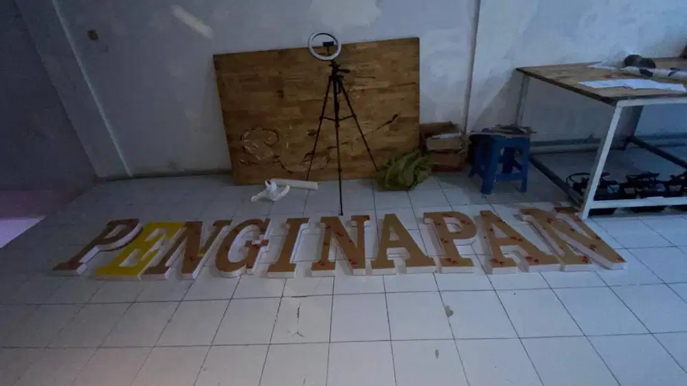 huruf timbul akrilik non lampu