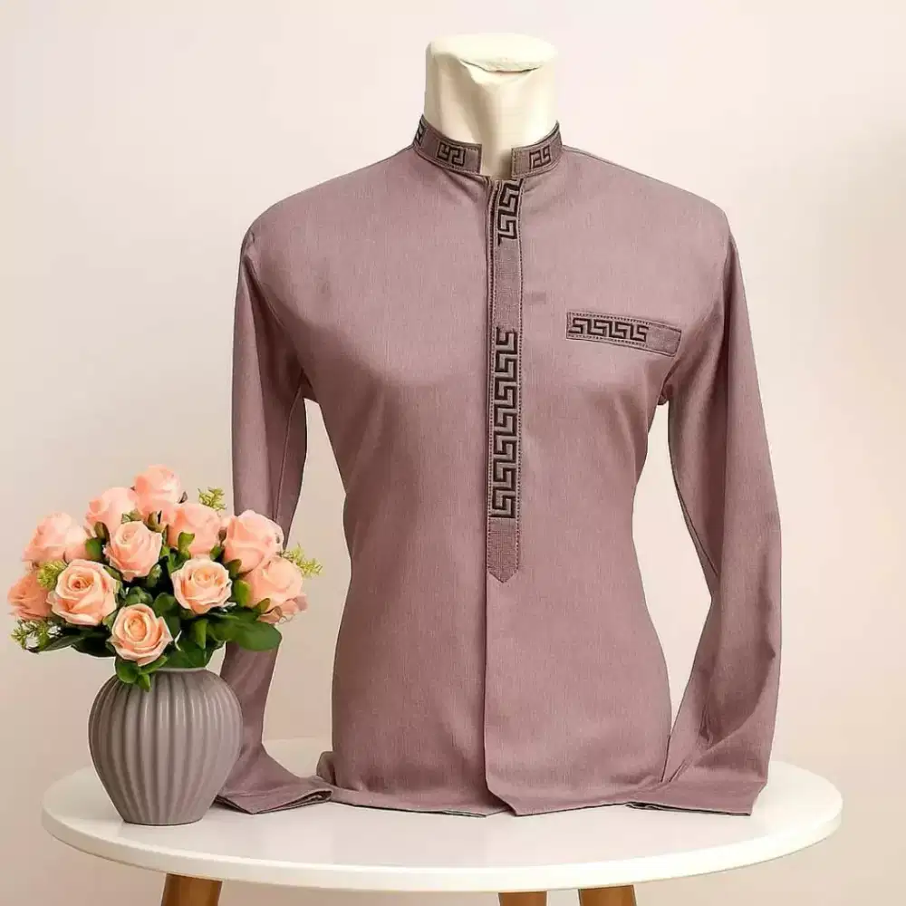 BAJU KOKO PANJANG KATUN REMIUM LEBARAN