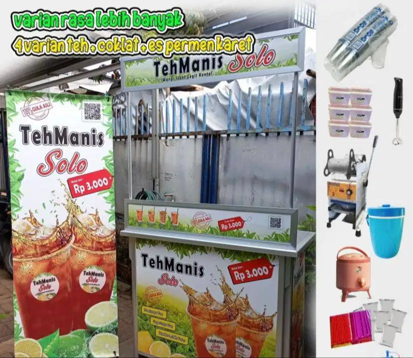 Penjaga stand esteh solo
