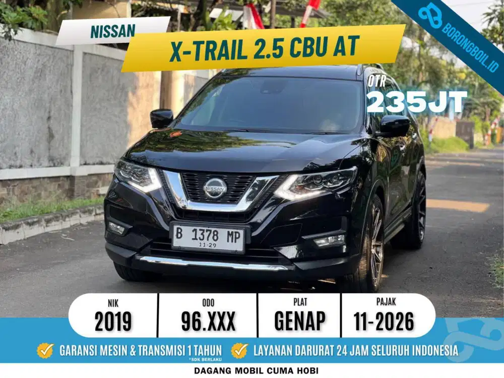 Nissan Xtrail 2.5 CBU Panoramic Sunroof AT 2019 Hitam
