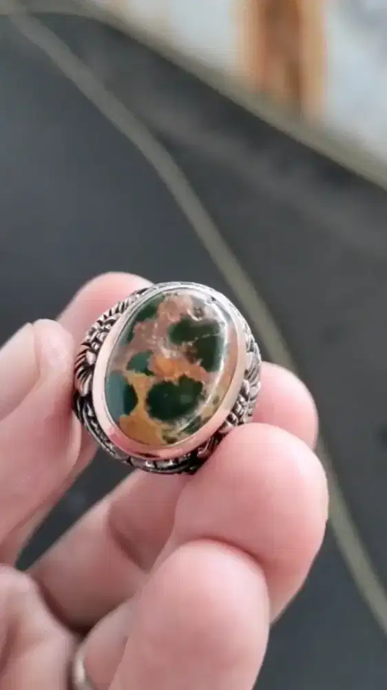 persi ijo tua ring perak &ausi ring perak&pandan lumut basmin