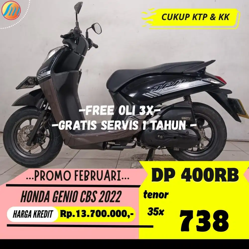 HONDA GENIO CBS 2022 DP PROMO 400RIBU ANGSURAN SANGAT RINGAN KTP KK