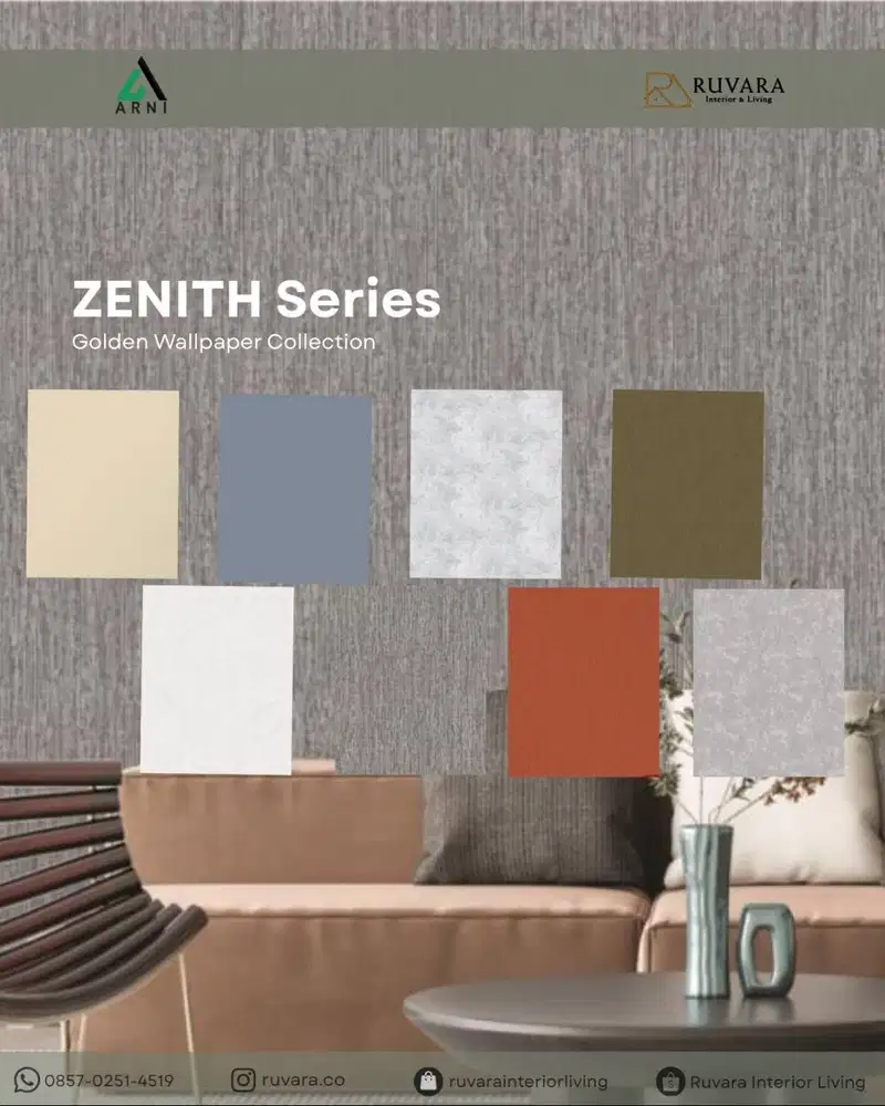 Wallpaper Zenith Series Premium | Ukuran 0.53 m x 10 m | Motif Elegan