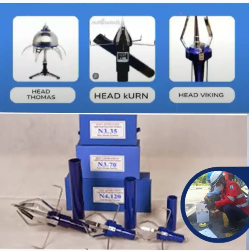 Agen distributor penangkal petir dan grounding mesin Cikarang