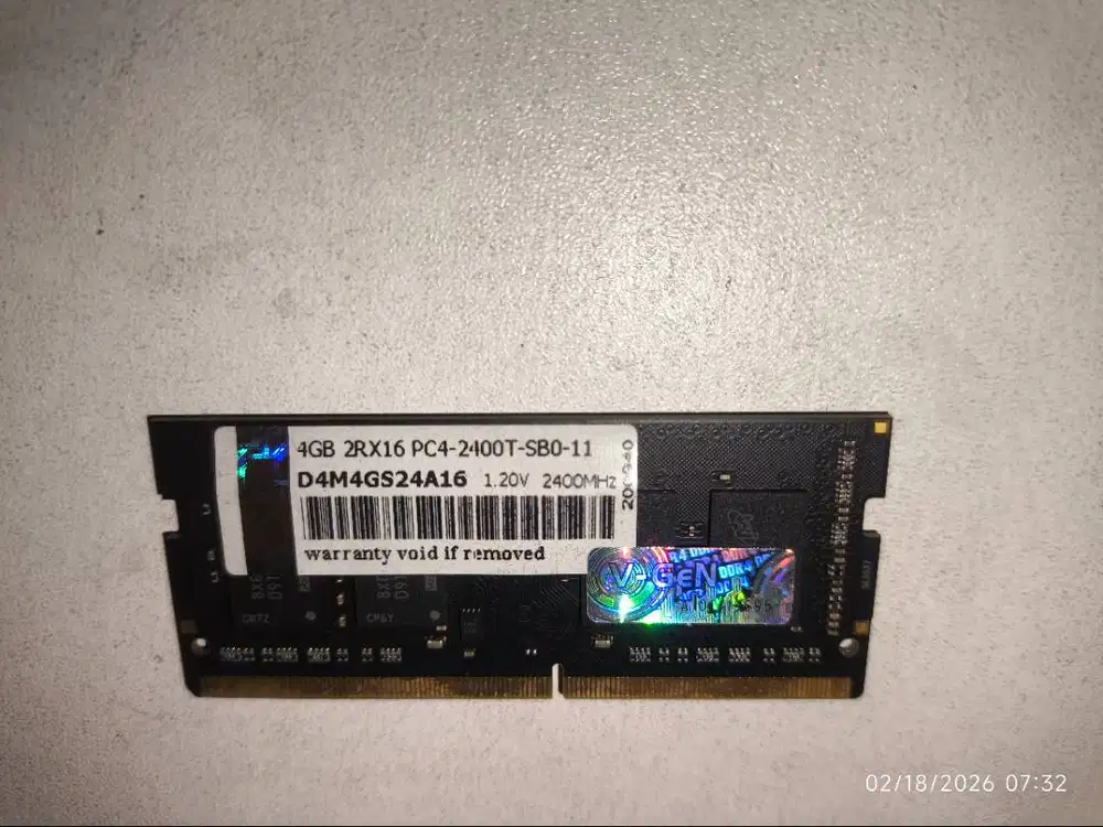 RAM DDR4 SODimm V-GeN 4GB PC19200/2400Mhz Memory Laptop VGEN
