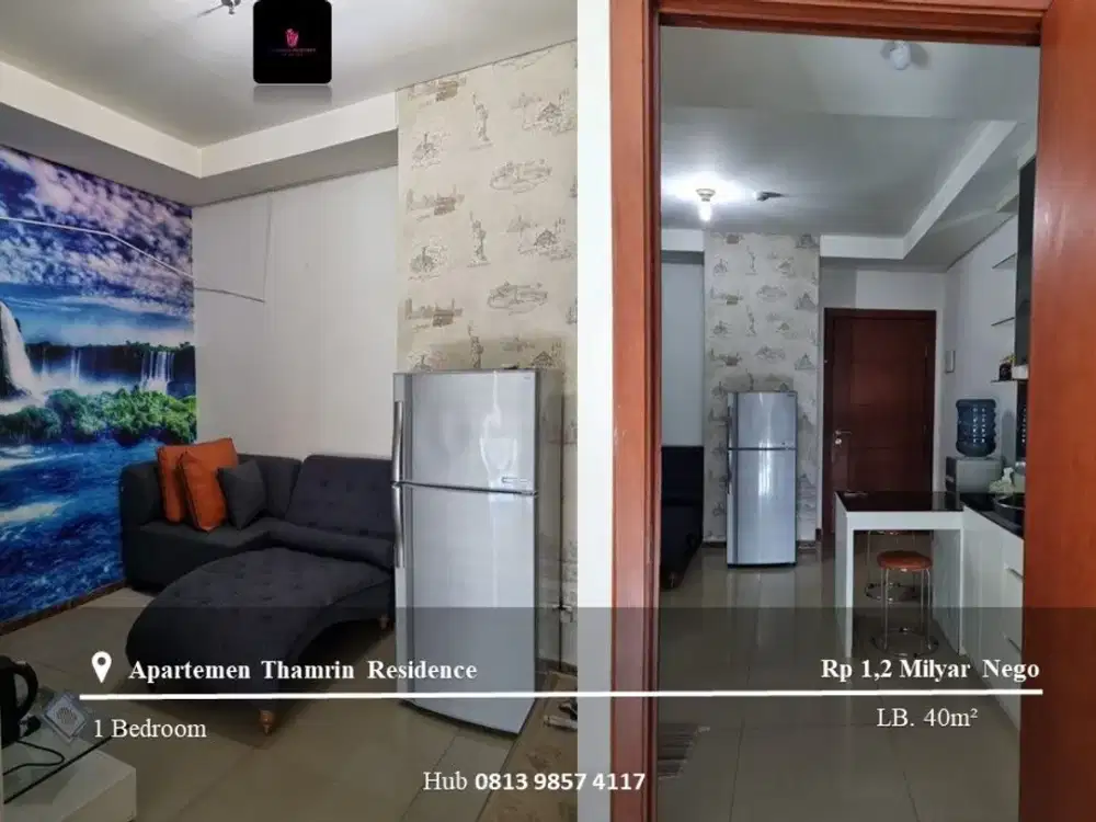 Dijual Apartement Thamrin Residence Mid Floor 1BR FF