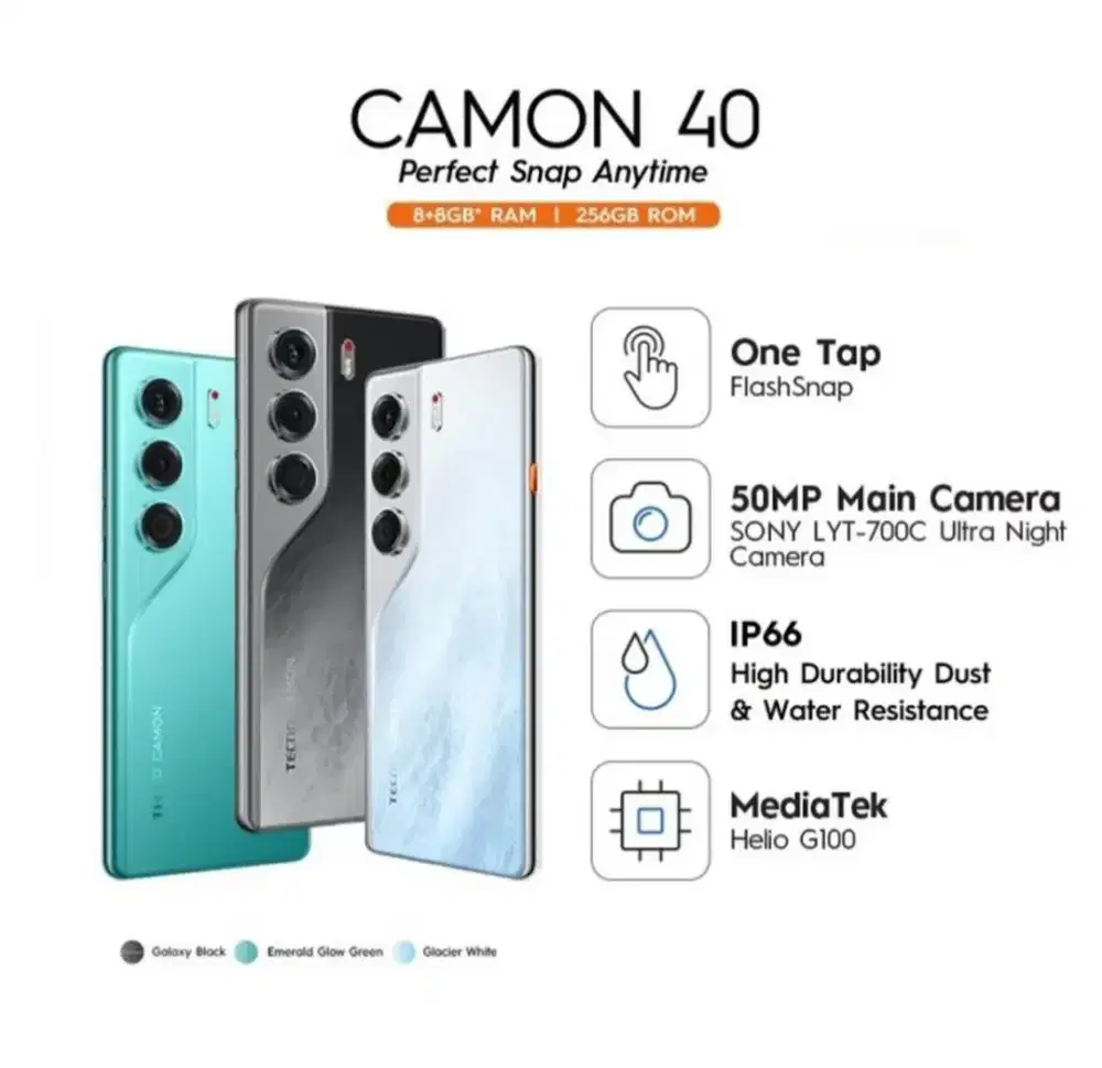 Tecno Camon 40 - 8/256 - Second - Mulus - Preloved