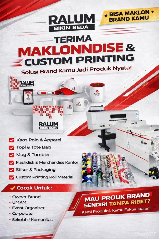 Makloon DTF Meteran Murah untuk UMKM & Owner Brand – Cetak Custom Bran