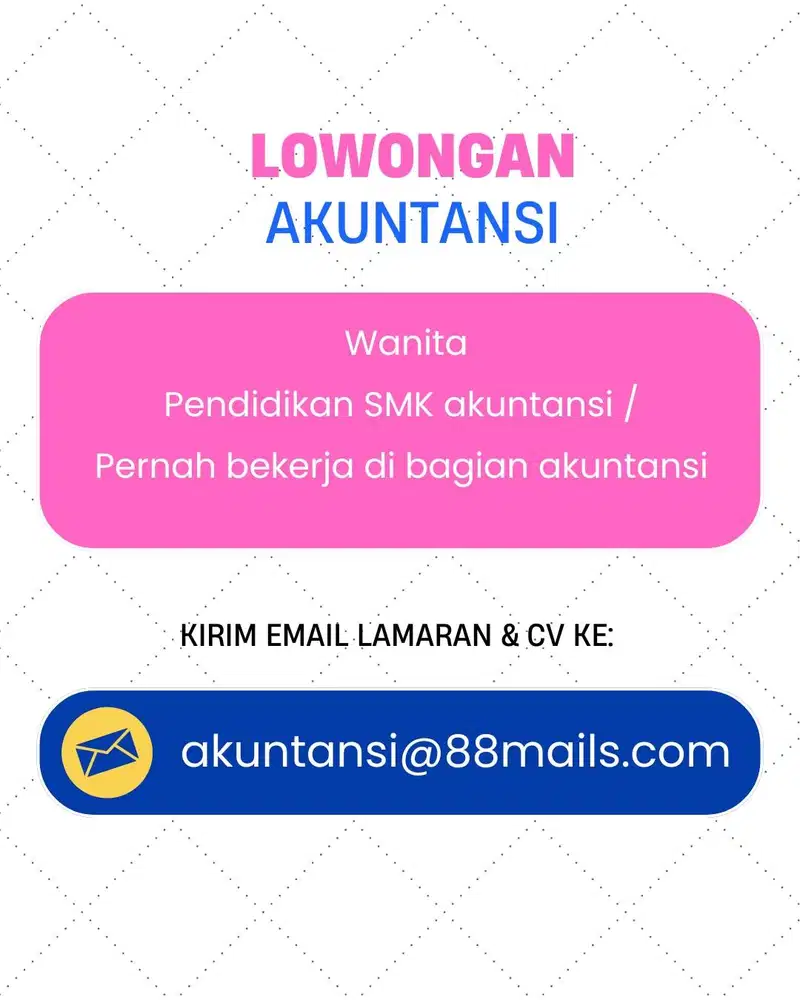 Lowongan bagian pembukuan