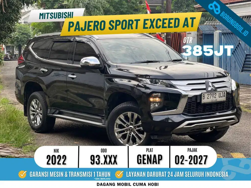Mitsubishi Pajero Sport Exceed 4x2 AT Diesel 2022 Hitam 2021 vrz terra