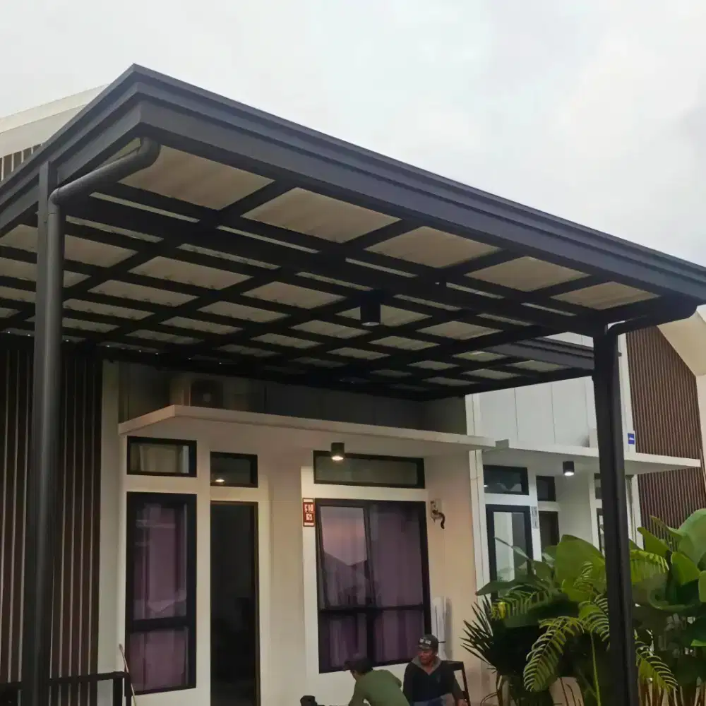 Pasang kanopi hollow atap alderon
