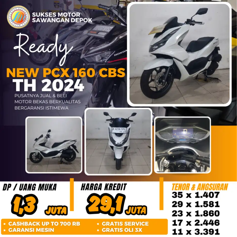 MULUS BERGARANSI HONDA NEW PCX 160 CBS TH 2024 BISA CASH KREDIT