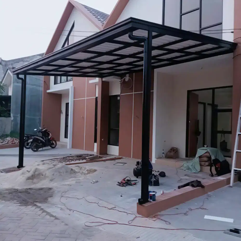 Pasang kanopi baja ringan