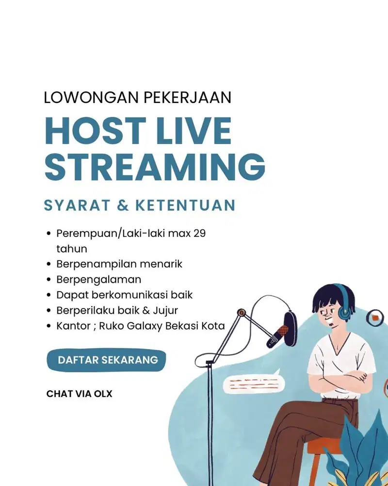 LOWONGAN HOST LIVE